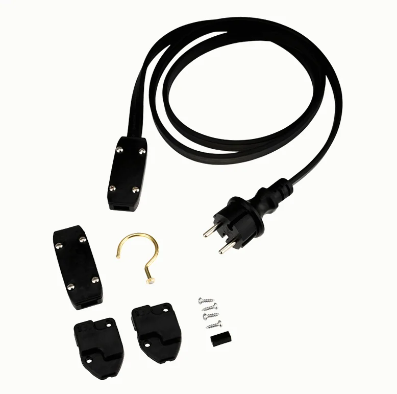 Блок питания для подключения двухжильной гирлянды Belt-light (шнур питания 1,5м с вилкой, 2 коннектора, заглушка) NEON-NIGHT