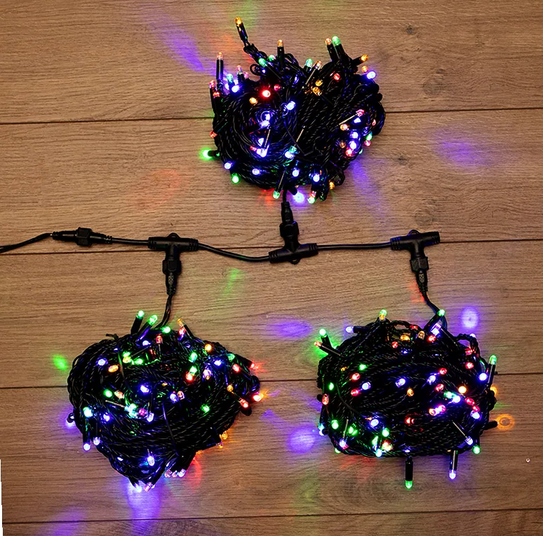 Гирлянда LED ClipLight 24V, 3 нити по 20 м, свечение с динамикой, цвет диодов Мульти