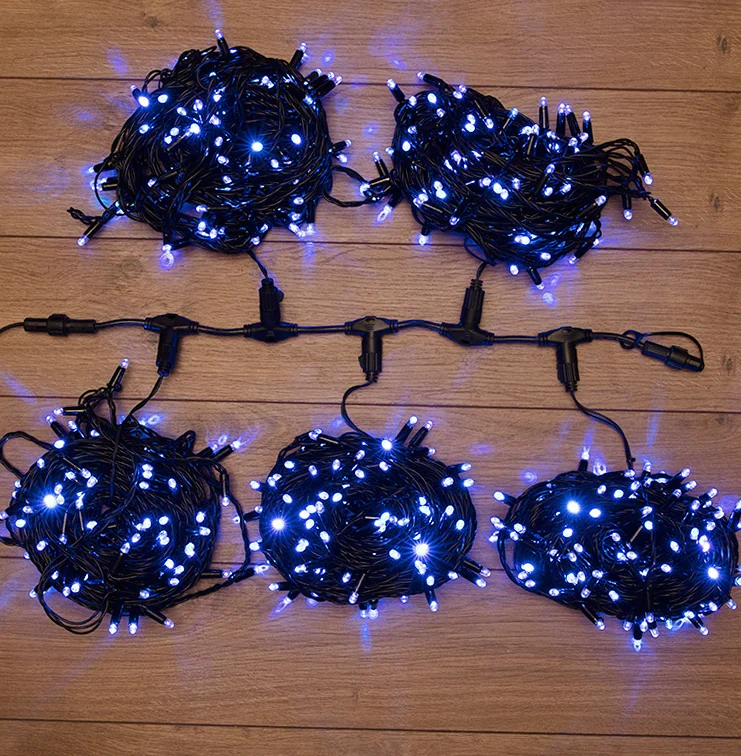 Гирлянда LED ClipLight 24V, 5 нитей по 20 метров, цвет диодов Синий, Flashing (Белый)