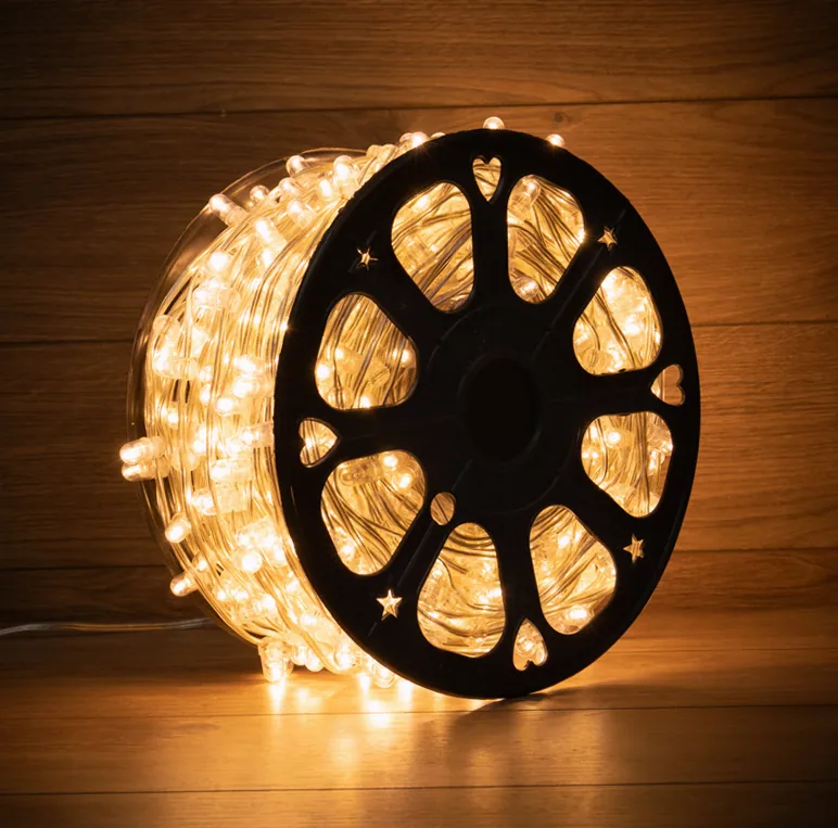 Гирлянда LED Клип-лайт 12 V, прозрачный ПВХ, 150 мм, цвет диодов Теплый белый, Flashing (Белый)