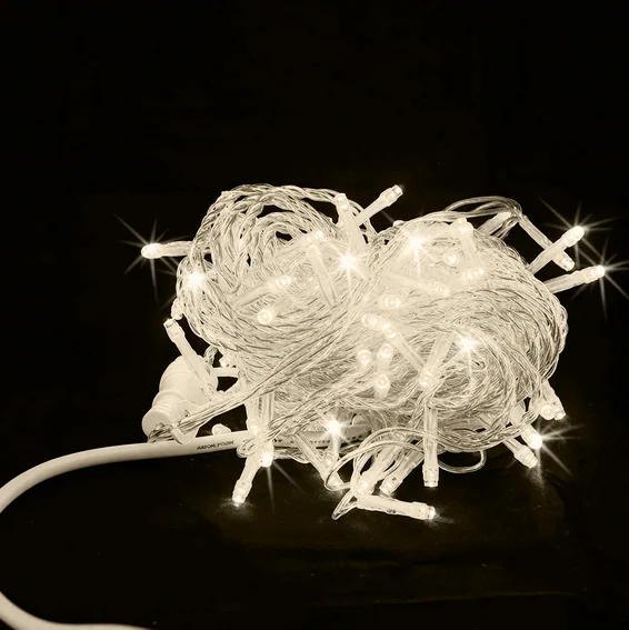 Гирлянда-нить LED Стринг Лайт, 10м, IP54, белый теплый, мерцающий