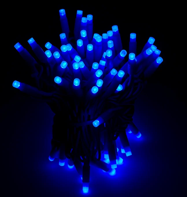 Гирлянда-нить LED Стринг Лайт, 10м, КАУЧУК, IP65, синий