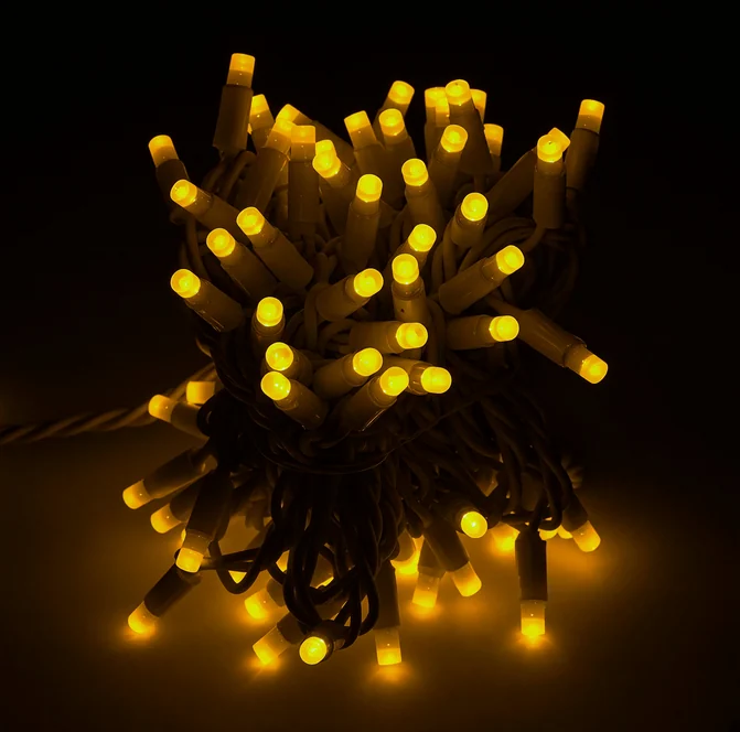 Гирлянда-нить LED Стринг Лайт, 10м, КАУЧУК, IP65, желтый, 24В