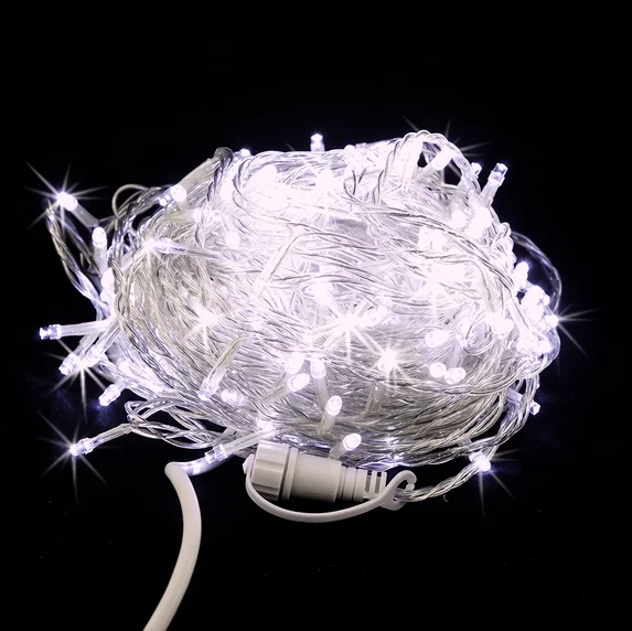 Гирлянда-нить LED Стринг Лайт, 20м, IP54, белый холодный, мерцающий
