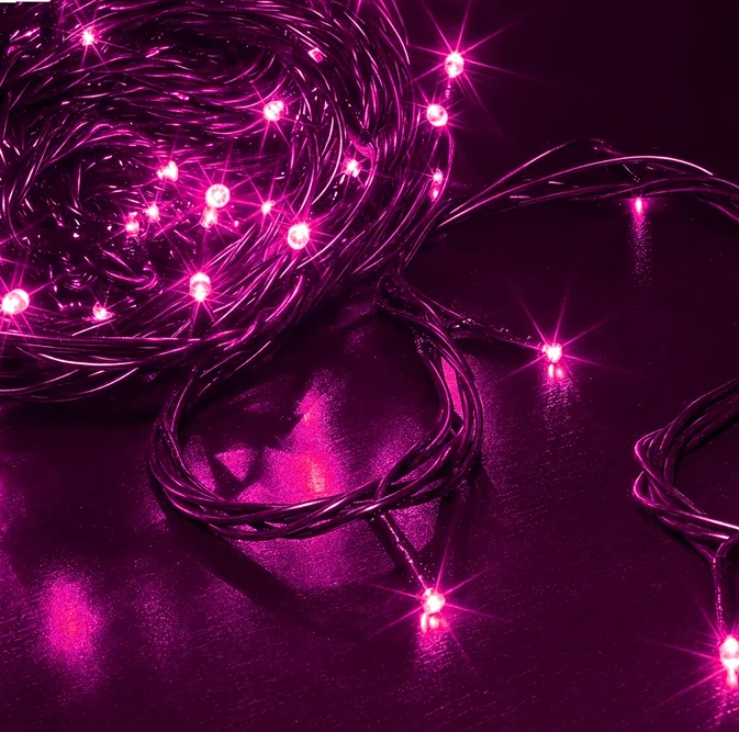 Гирлянда-нить LED Твинкл Лайт, 10м, IP54, розовый, с контроллером