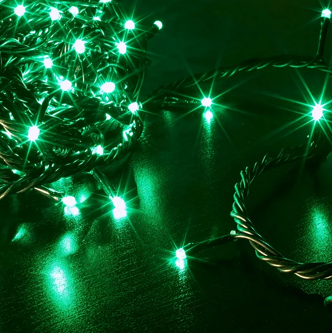 Гирлянда-нить LED Твинкл Лайт, 10м, IP54, зеленый, с контроллером