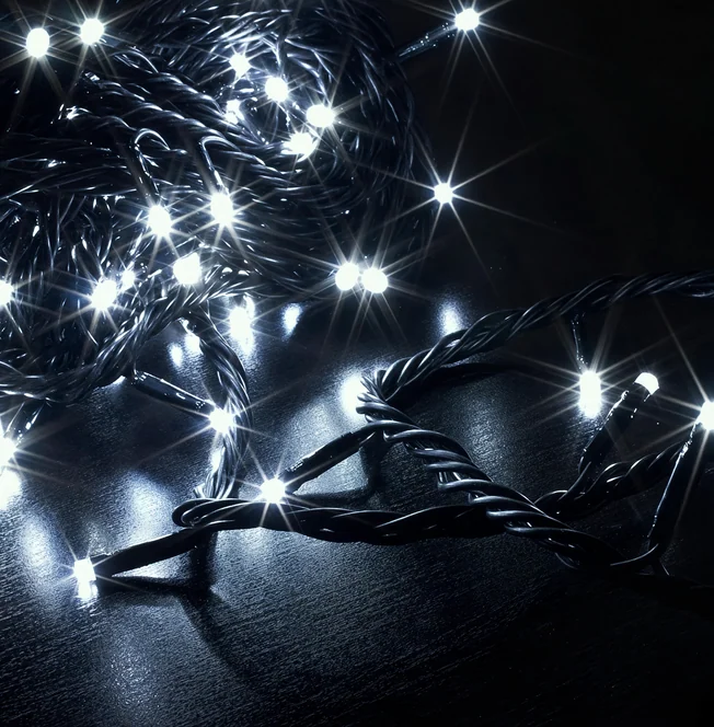 Гирлянда-нить LED Твинкл Лайт, 20м, IP54, белый холодный, с контроллером