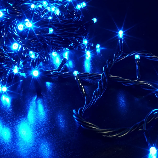 Гирлянда-нить LED Твинкл Лайт, 20м, IP54, синий, с контроллером