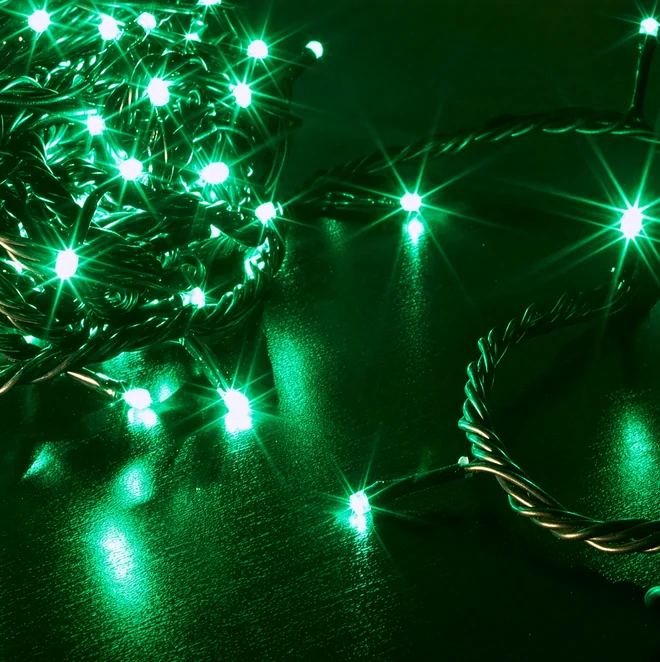 Гирлянда-нить LED Твинкл Лайт, 20м, IP54, зеленый, с контроллером