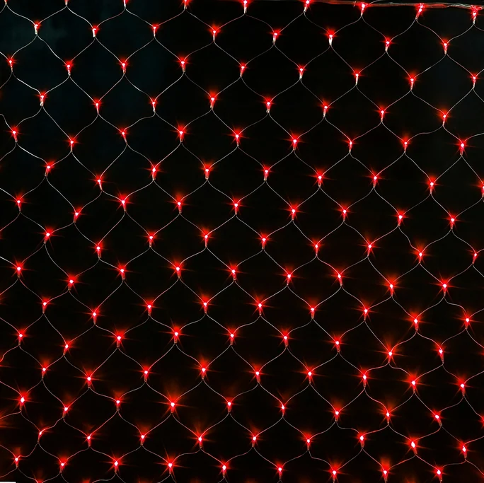 Гирлянда-сеть светодиодная (LED Нет Лайт), 2*1м, красная