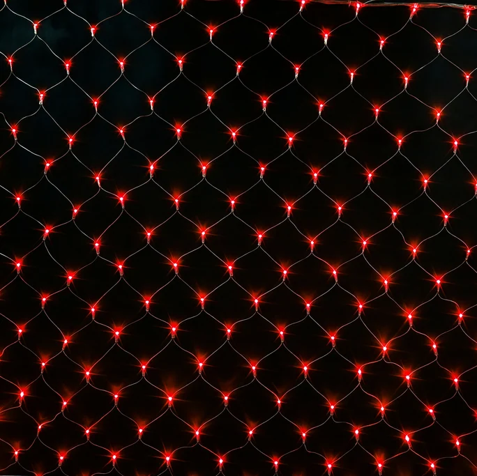 Гирлянда-сеть светодиодная (LED Нет Лайт), 2*2м, красная