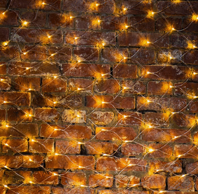 Гирлянда светодиодная Сеть 2х1,5м 288 LED ТЕПЛЫЙ БЕЛЫЙ прозрачный ПВХ IP65 свечение с динамикой 230В блок в комплекте NEON-NIGHT