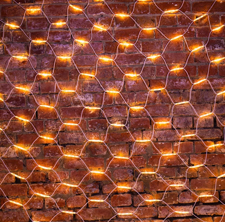 Гирлянда светодиодная Сеть 2x3м 432 LED ТЕПЛЫЙ БЕЛЫЙ белый каучук IP67 постоянное свечение 230В блок в комплекте NEON-NIGHT