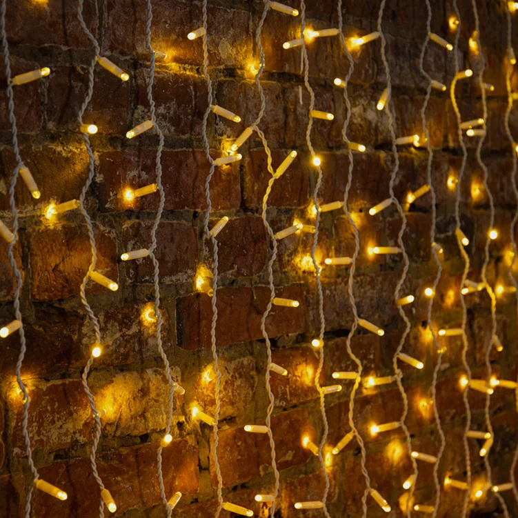 Гирлянда светодиодная Занавес 2х3м 600 LED ТЕПЛЫЙ БЕЛЫЙ белый ПВХ IP65 постоянное свечение 230В нужен блок 303-500-1 NEON-NIGHT