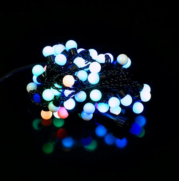 Шнур Мультишарики Мини, 10м, RGB (быстрая смена цвета)