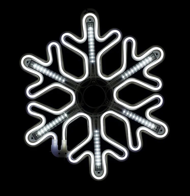 Световая фигура «Снежинка LED» 40*40 см, белая с динамикой