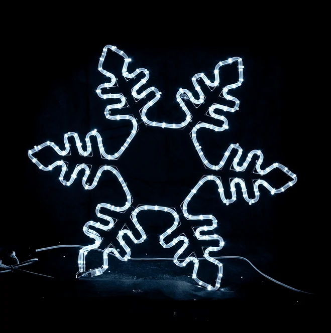 Световая фигура «Снежинка LED», 75*75 см, белая