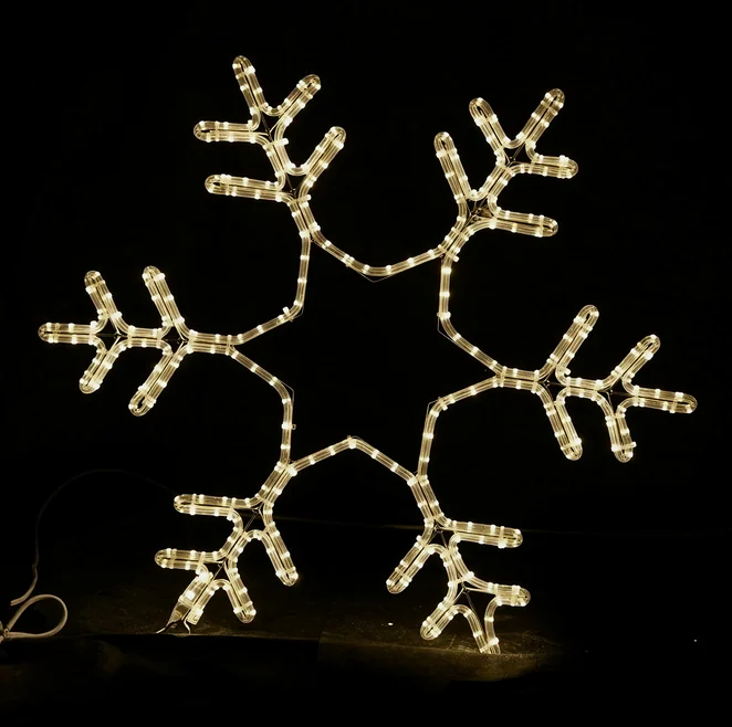 Световая фигура «Снежинка LED», 76*76 см, теплый белый