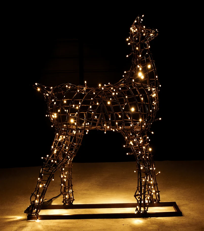 Уличная светодиодная фигура "Оленёнок из Мещёрского края", 24В, IP65, 300LED